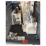 Plastic bin w/flask bags NEW