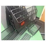 Metal and plastic office organizers