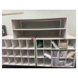 Office shelving with paper/envelopes
