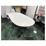 Heavy, white conference table, 60" x 36ï¿½ w/ 6