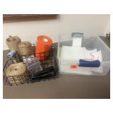 Misc craft, supply lot w baskets