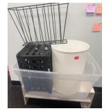 Shoe rack with tub, crate etc