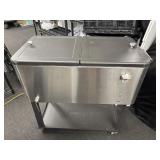 33 x 17 stainless steel cooler on wheels and