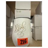 6 bride mugs with lids