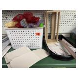 Basket with decor, boxes and crafting supplies!