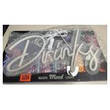 Light up neon sign Drinks"