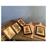 Hummel wall plaques, blank wood signs