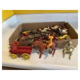 Plastic cowboys, Indians, soldier toys
