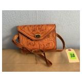 Leather tooled purse