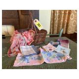 Basket of handkerchiefs