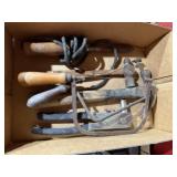 Hand tools, soldering iron, hammers, saw