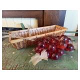 Basket of glass grapes