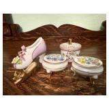 Decorative shoe, trinket boxes