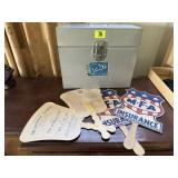 File box, advertising hand fans