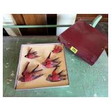 Bird wall decor, 5 piece set
