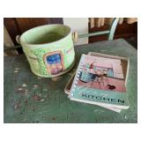 Biscuit jar, cookbooks
