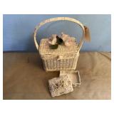 Wicker basket, trinket box