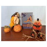 Halloween decorations, witch, pumpkins