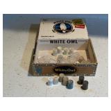 Cigar box of miniature salt & pepper shakers