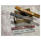 Wooden crate of levels (4)