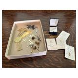 Tie clips, tacks, pins