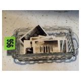 Butter dish of black & white photographs