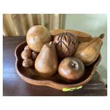 Wooden fruit bowl