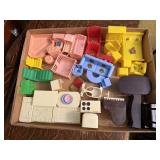 Plastic dollhouse furniture