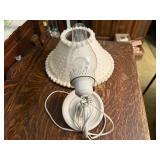 Electric wall lamp with shade