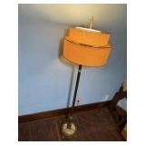 Antique floor lamp, milk glass shade