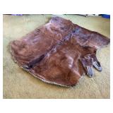 Antique sleigh blanket, mittens