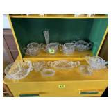 Assorted glassware, crystal