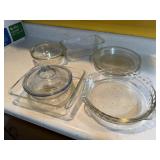 Pyrex, Fire King glass baking dishes, pie plates