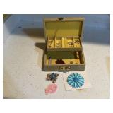 Jewelry box of costume jewelry