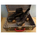 Youth roller skates, hard travel case