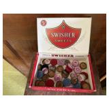 Cigar box of bottle caps