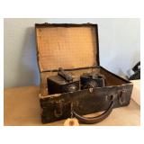 Vintage Brownie, Ansco Pioneer film cameras, case