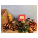 Box of candles, candle rings