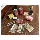 Iowa advertising lot, banks, ashtray, pictures