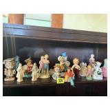 Assorted figurines, birthstone angel