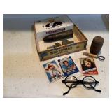 Football trading cards, glasses, lighters,