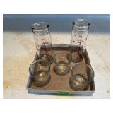 Antique glass baby bottles