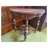 Antique half moon table