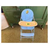 Metal doll highchair
