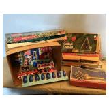 Strings of holiday lights