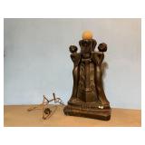 Art Deco lady table lamp