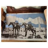 Graphic cowboy window screen