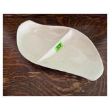 Red Wing pottery divided dish