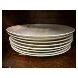 Red Wing pottery plates (8)