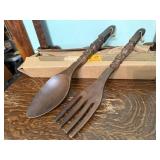 Oversized spoon & fork